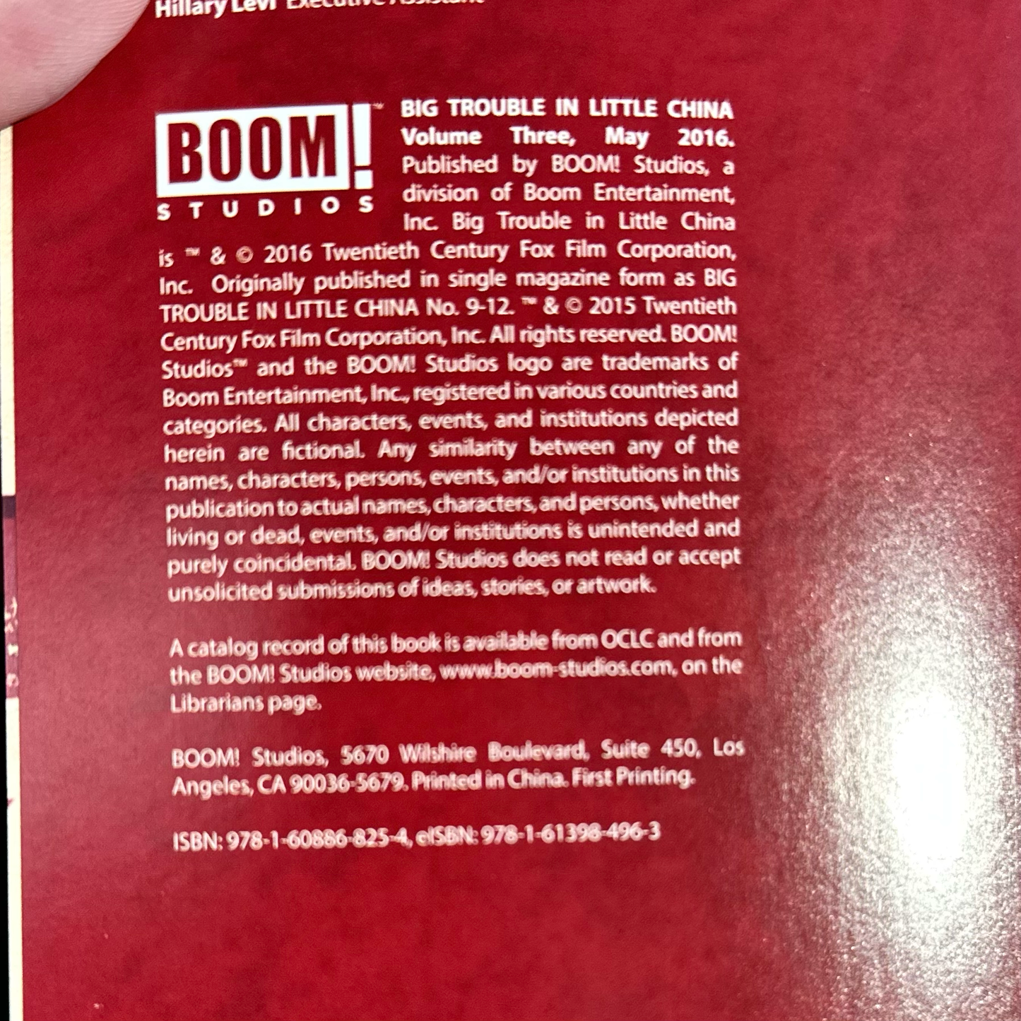 Graphic Novel Paperbacks: Big Trouble in Little China, Parts 1-4 FIRST/SECOND PRINTS