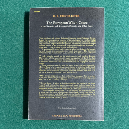 Vintage Non-Fiction Paperback: H R Trevor-Roper - The European Witch-Craze