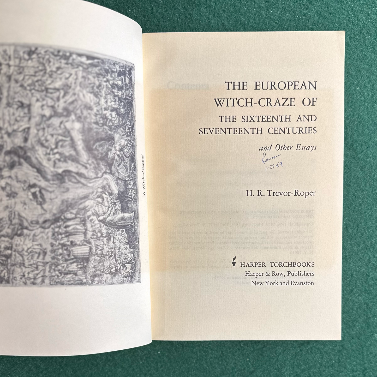 Vintage Non-Fiction Paperback: H R Trevor-Roper - The European Witch-Craze