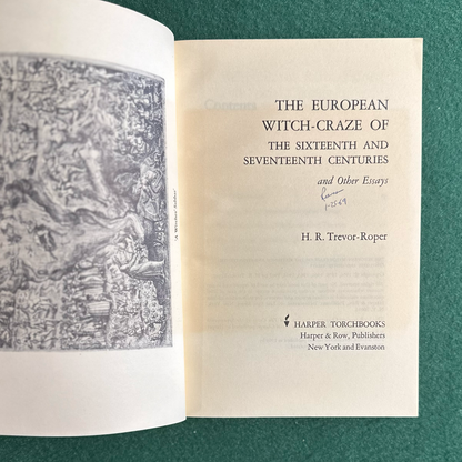 Vintage Non-Fiction Paperback: H R Trevor-Roper - The European Witch-Craze