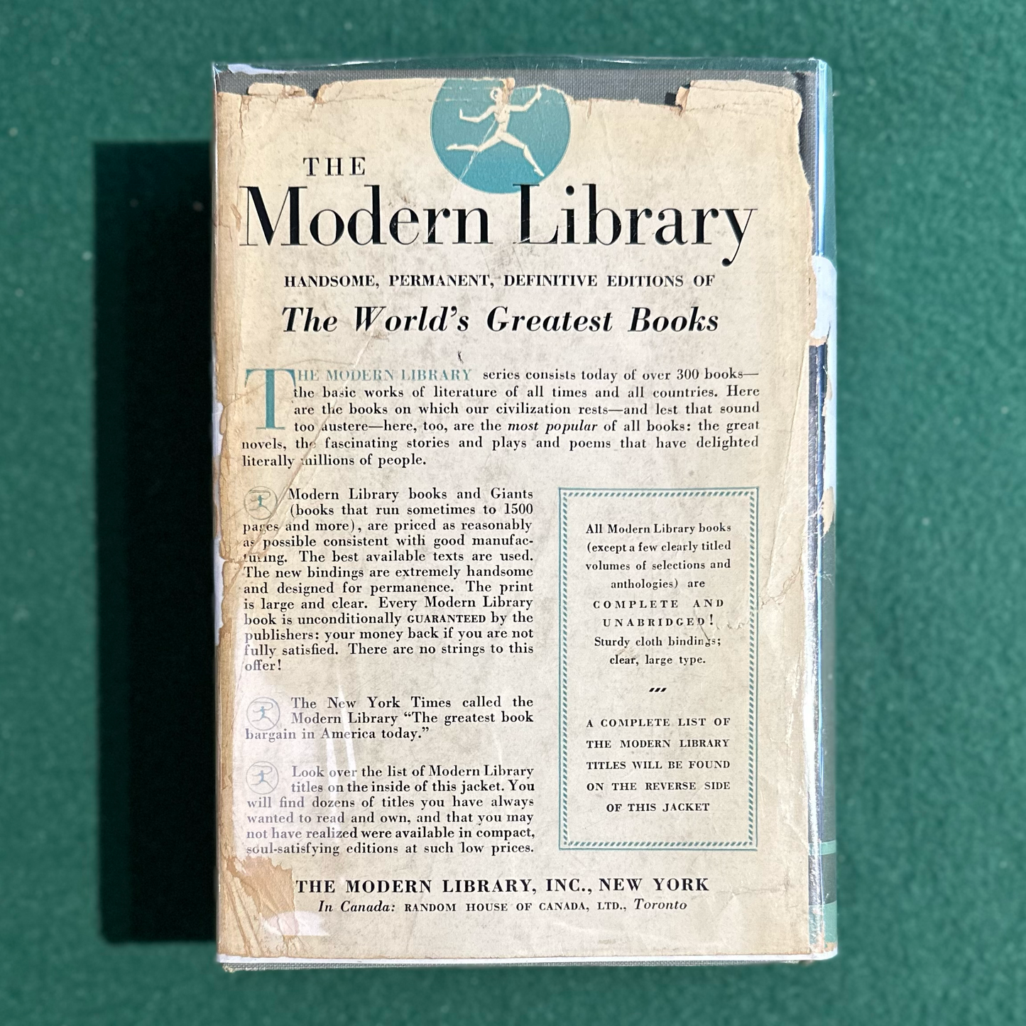 Vintage Fiction Hardback: Herman Melville - Moby Dick or The Whale, Illustrated by Rockwell Kent MODERN LIBRARY FIRST EDITION