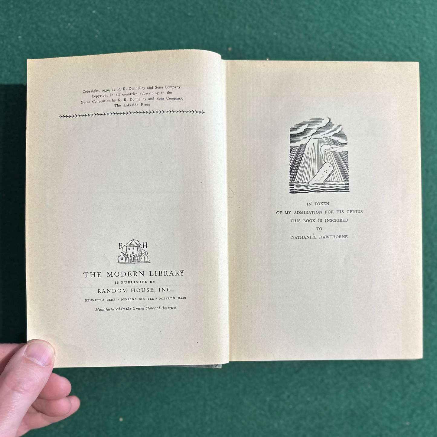 Vintage Fiction Hardback: Herman Melville - Moby Dick or The Whale, Illustrated by Rockwell Kent MODERN LIBRARY FIRST EDITION