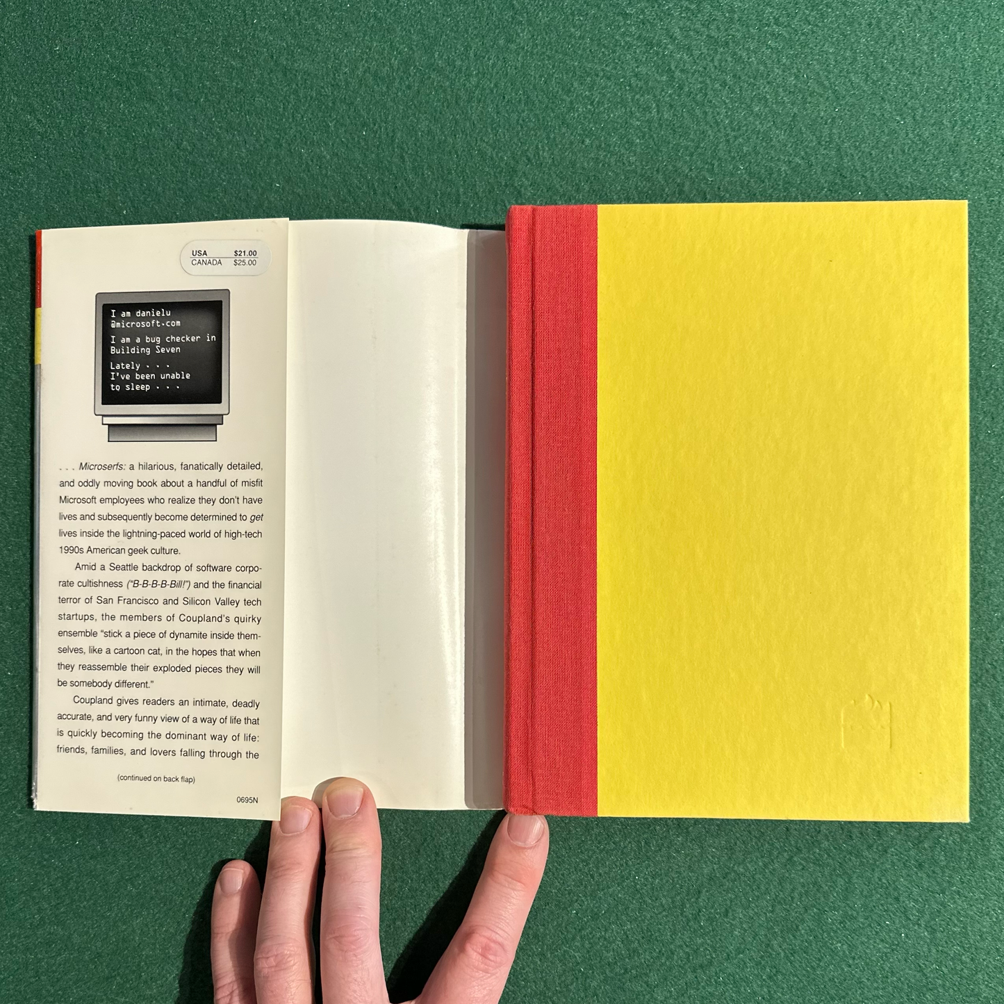 Vintage Fiction Hardback: Douglas Coupland - Microserfs FIRST EDITION