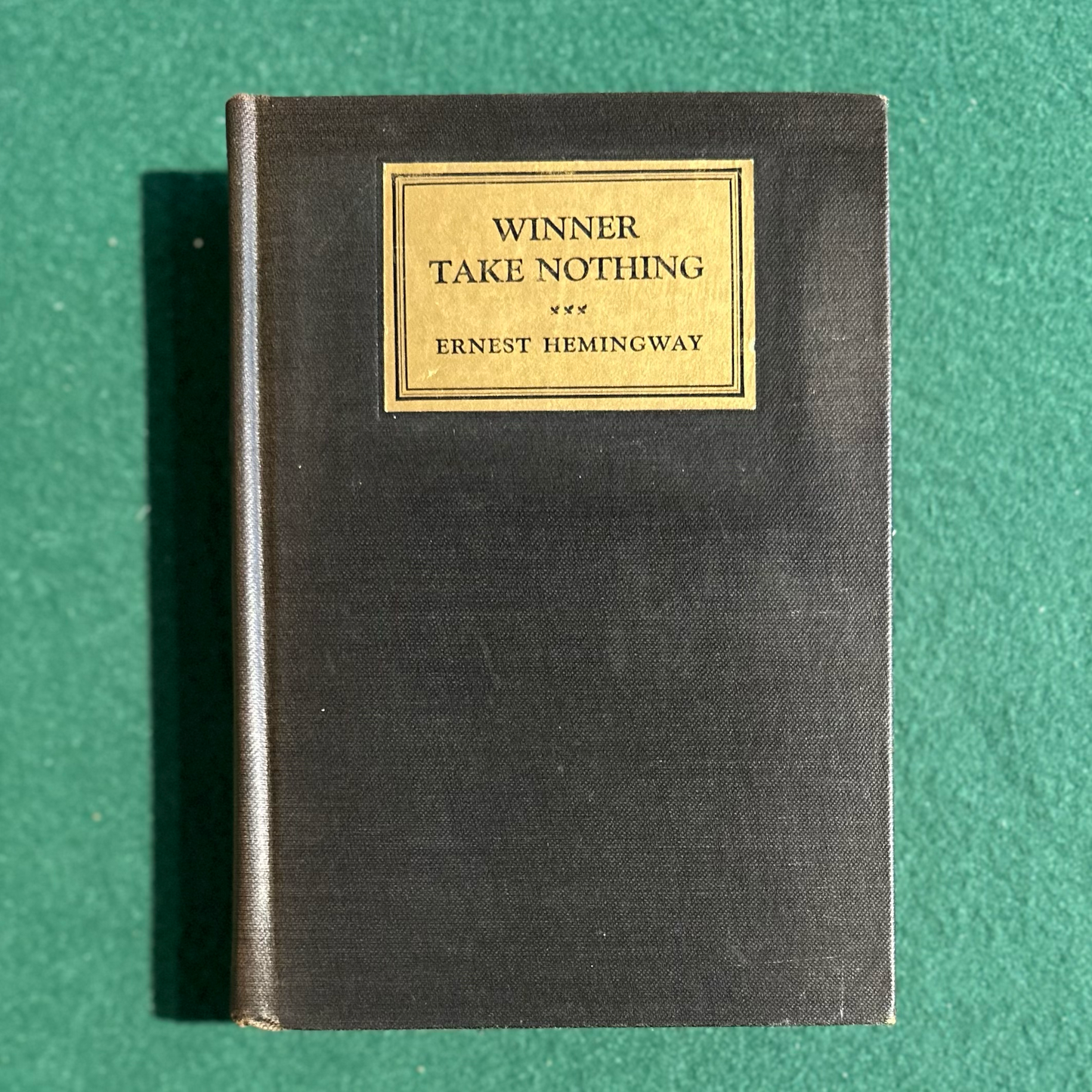 Vintage Fiction Hardback: Ernest Hemingway - Winner Take Nothing FIRST EDITION