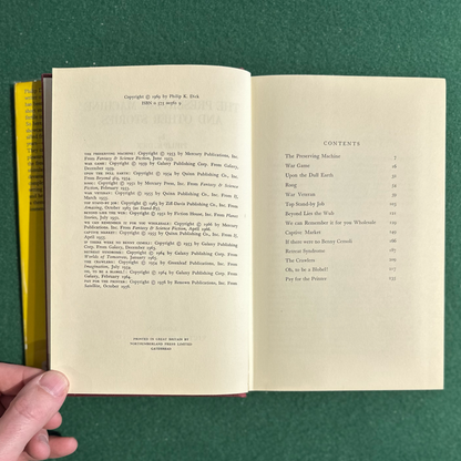 Vintage Sci-Fi Hardback: Philip K Dick - The Preserving Machine & Other Stories FIRST EDITION