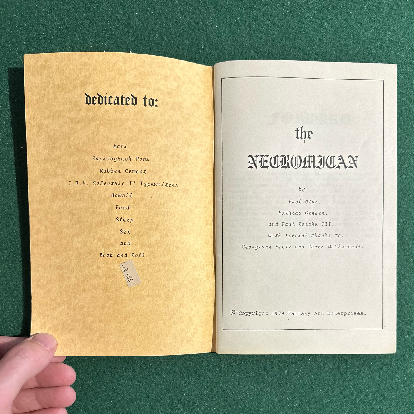 Vintage Dungeons & Dragons Accessory: Erol Otus, Mathias Genser & Paul Reiche III - The Necromican