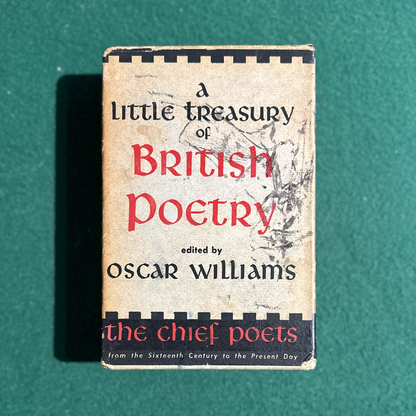 Vintage Poetry Hardback: A Little Treasury of British Poetry, Edited by Oscar Williams FIRST EDITION