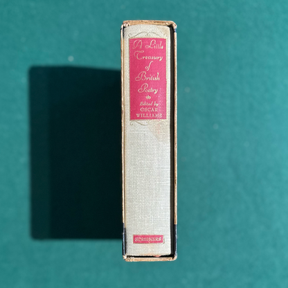 Vintage Poetry Hardback: A Little Treasury of British Poetry, Edited by Oscar Williams FIRST EDITION