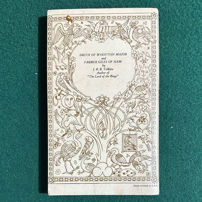 Vintage Fantasy Paperback: JRR Tolkien - Smith of Wootton Major and Farmer Giles of Ham FIRST PRINTING