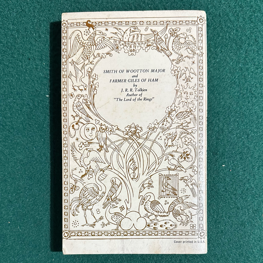 Vintage Fantasy Paperback: JRR Tolkien - Smith of Wootton Major and Farmer Giles of Ham FIRST PRINTING