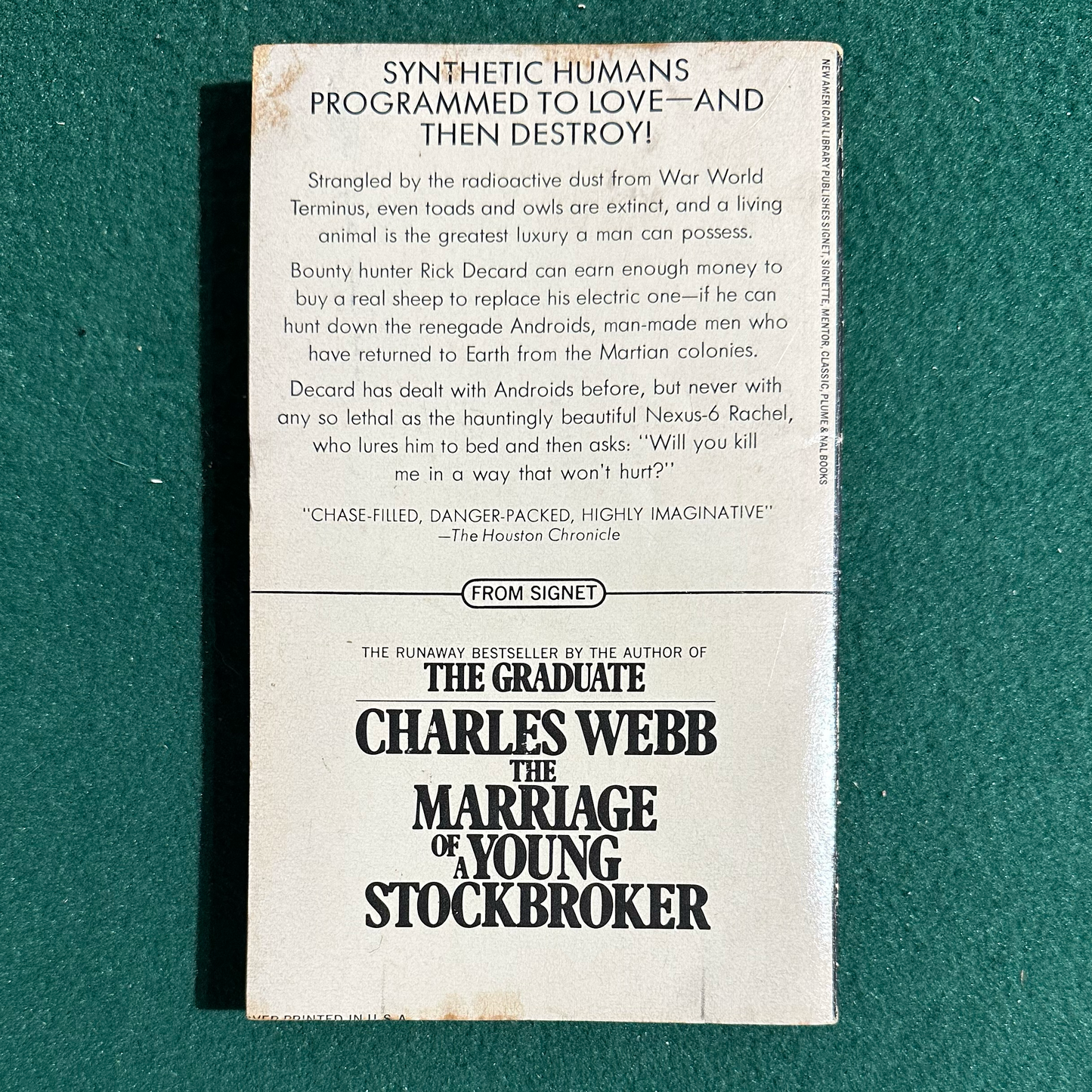 Vintage Sci-Fi Paperback: Philip K Dick - Do Androids Dream of Electric Sheep? THIRD PRINTING