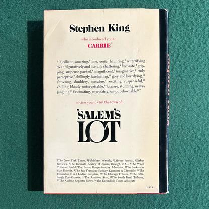 Vintage Horror Hardback: Stephen King - 'Salem's Lot BCE