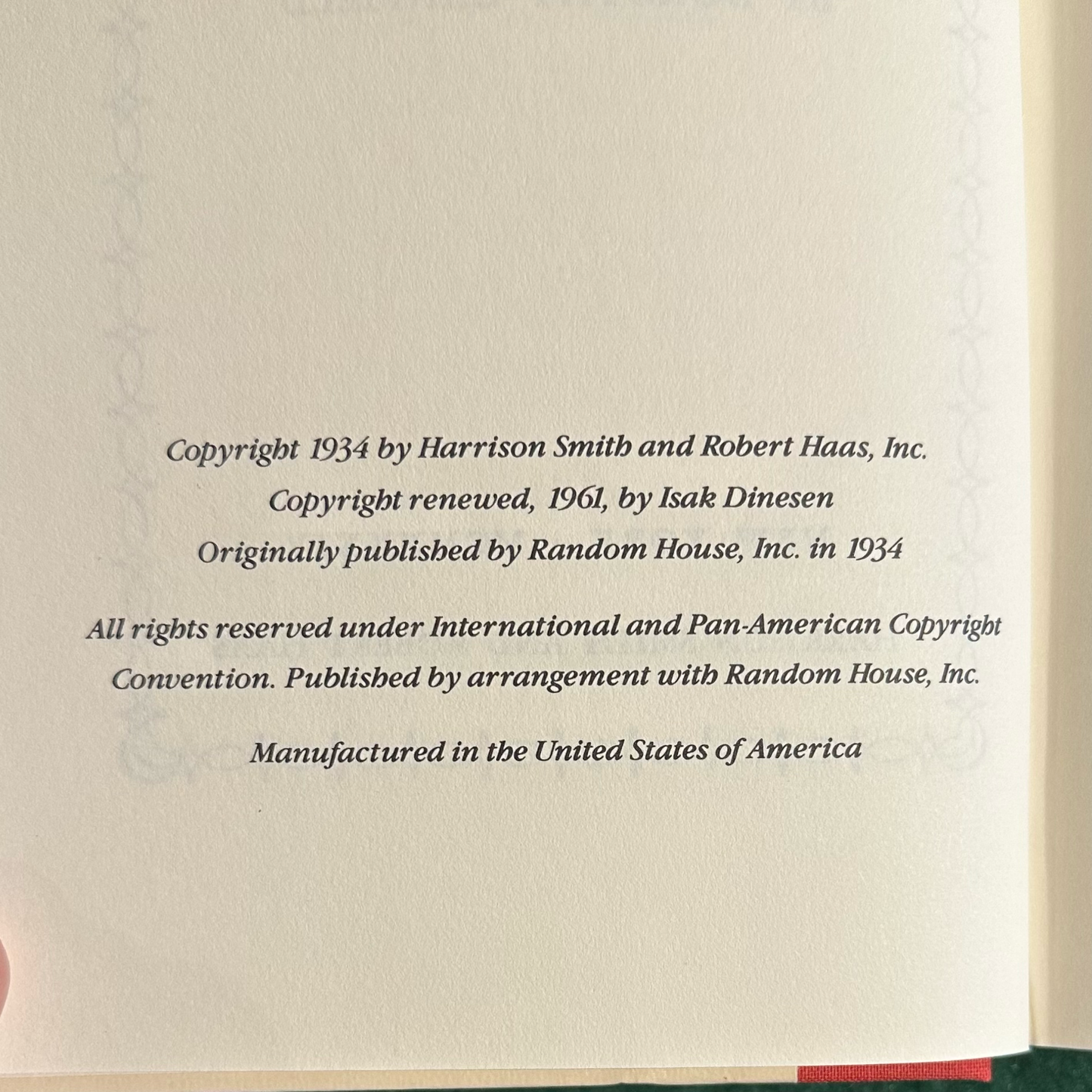 Vintage Fiction Hardback: Isak Dinesen - Seven Gothic Tales BOMC