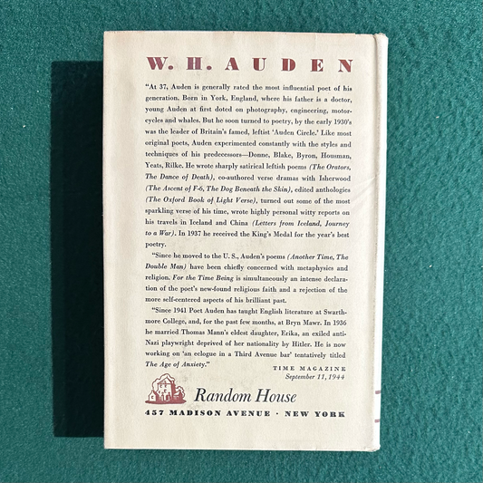 Vintage Poetry Hardback: The Collected Poetry of W H Auden
