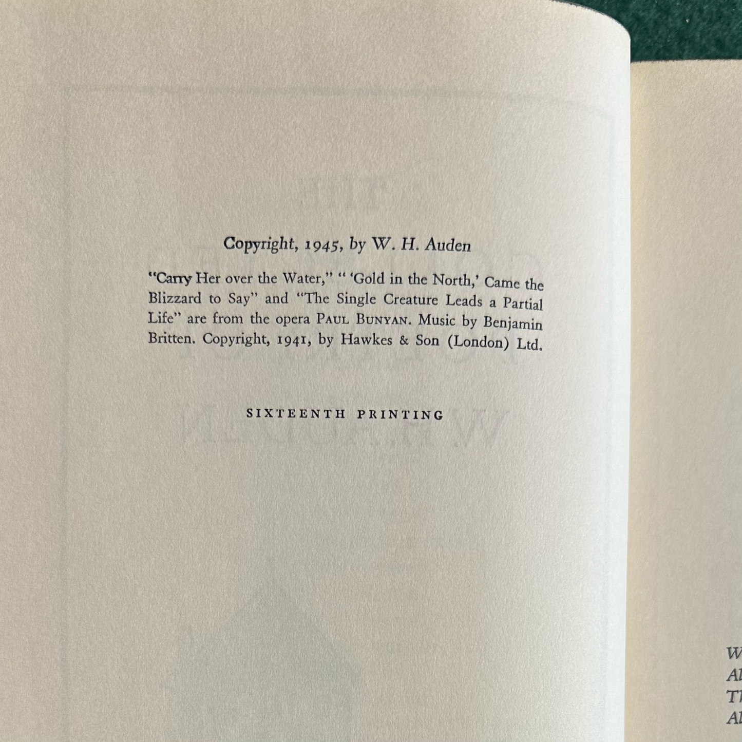 Vintage Poetry Hardback: The Collected Poetry of W H Auden