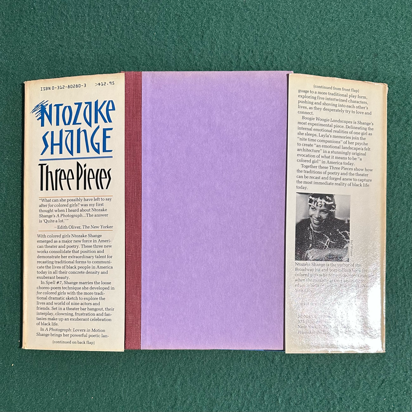 Vintage Poetry Hardback: Ntozake Shange - Three Pieces FIRST EDITION
