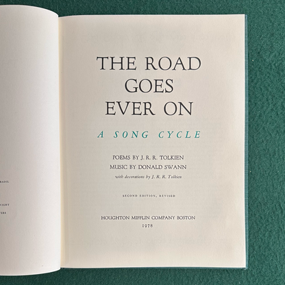 Vintage Fantasy Hardback: JRR Tolkien and Donald Swann - The Road Goes Ever On SECOND EDITION/FIRST PRINT