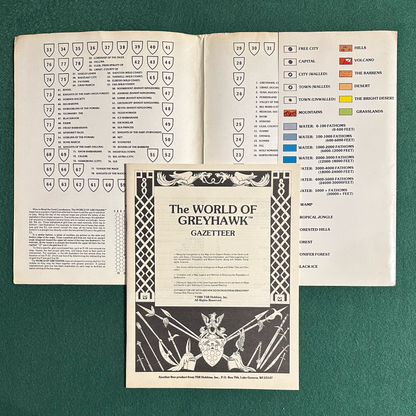 Vintage Advanced Dungeons & Dragons Fantasy Setting: The World of Greyhawk COMPLETE