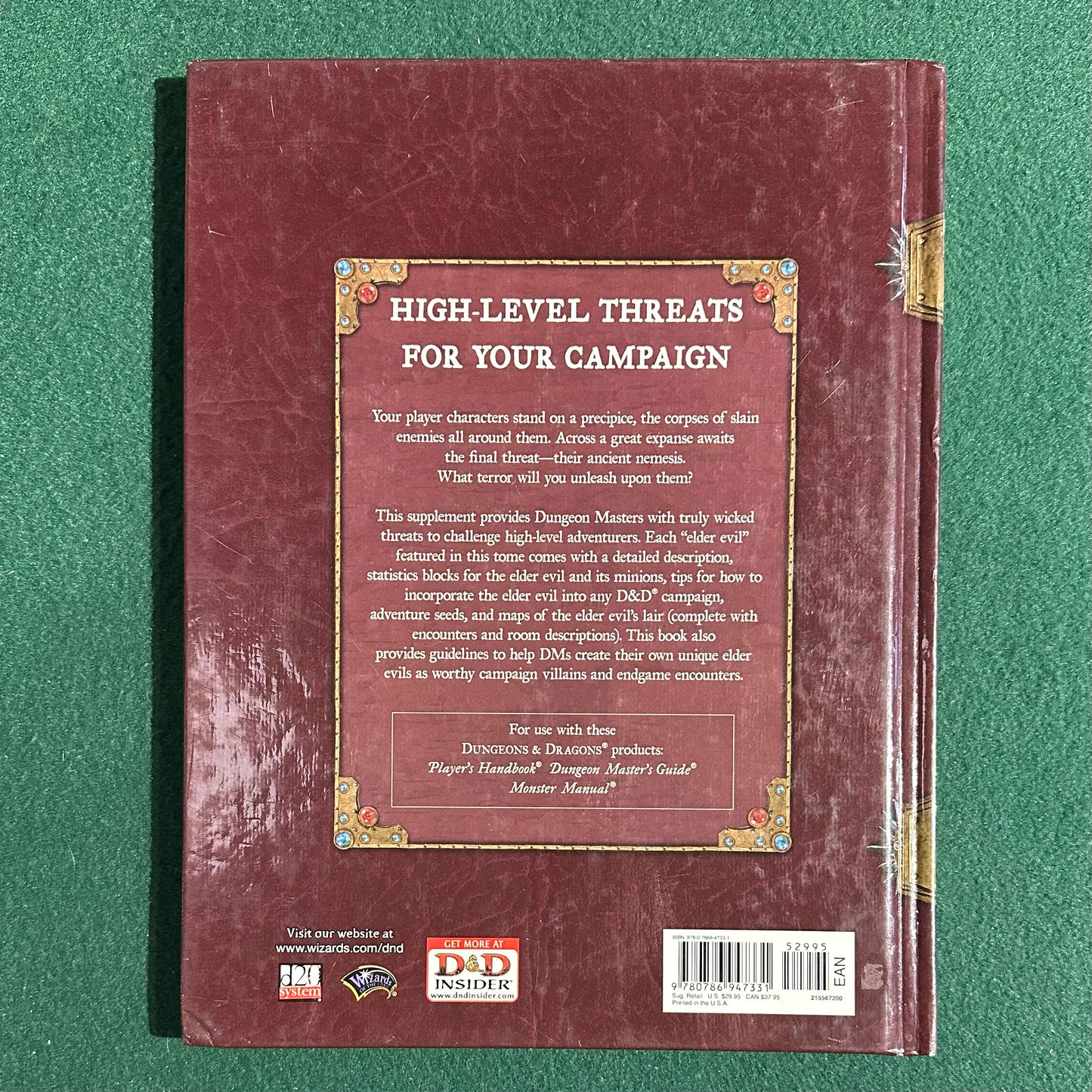 Dungeons & Dragons 3.5e Supplement: Elder Evils FIRST PRINTING
