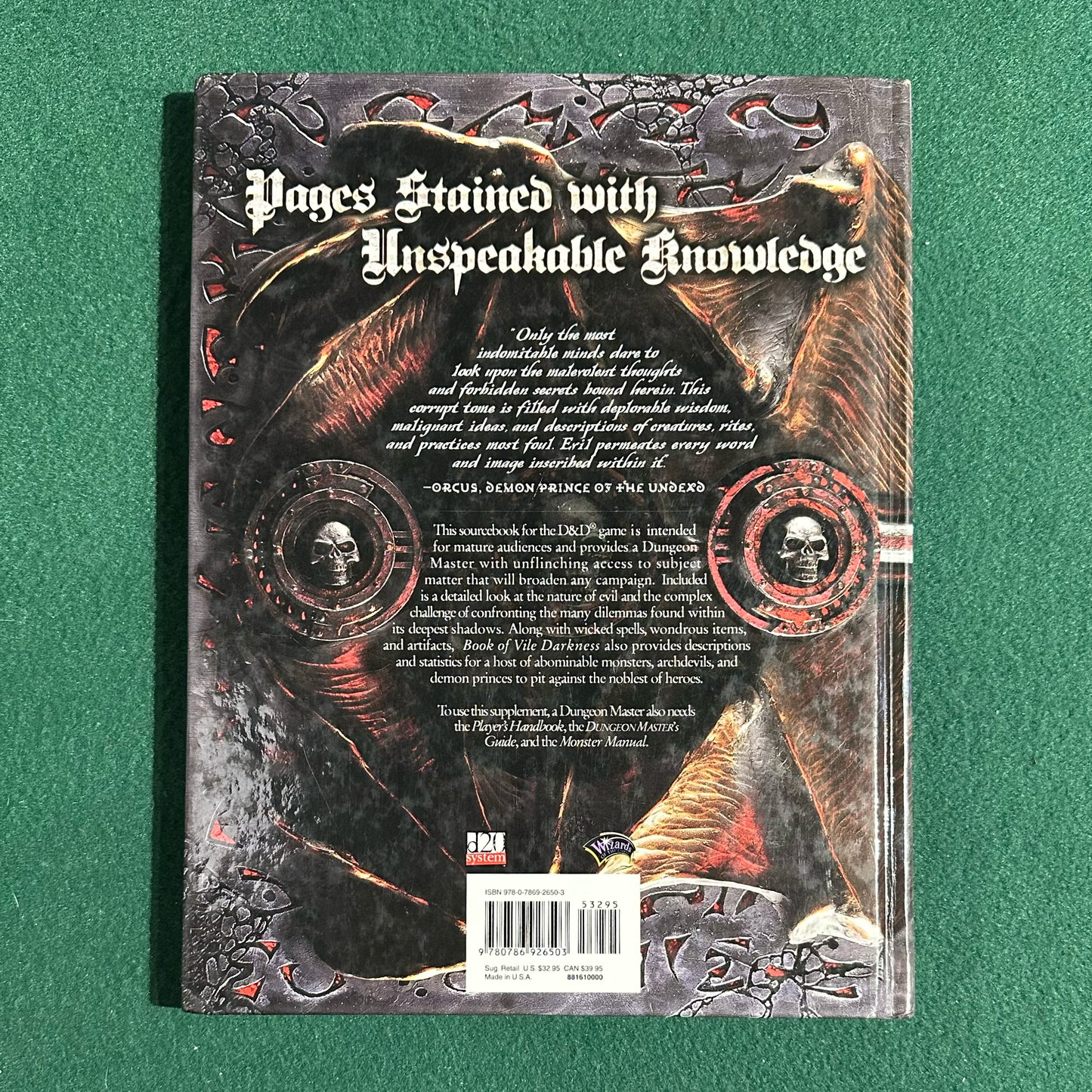 Dungeons & Dragons 3e Supplement: Book of Vile Darkness