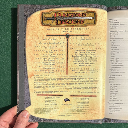 Dungeons & Dragons 3e Supplement: Book of Vile Darkness