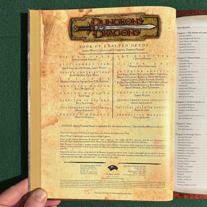 Dungeons & Dragons 3e Supplement: Book of Exalted Deeds SECOND PRINTING