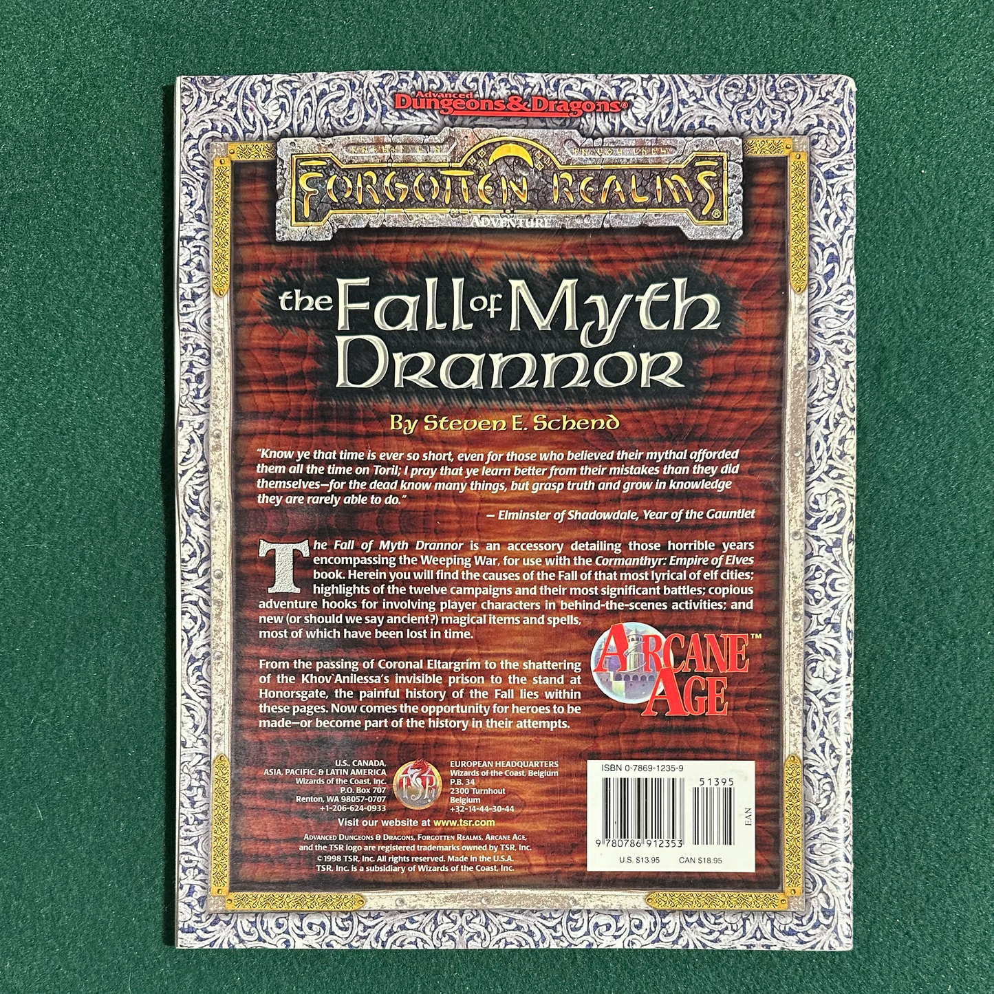 Vintage Advanced Dungeons & Dragons Adventure: The Fall of Myth Drannor