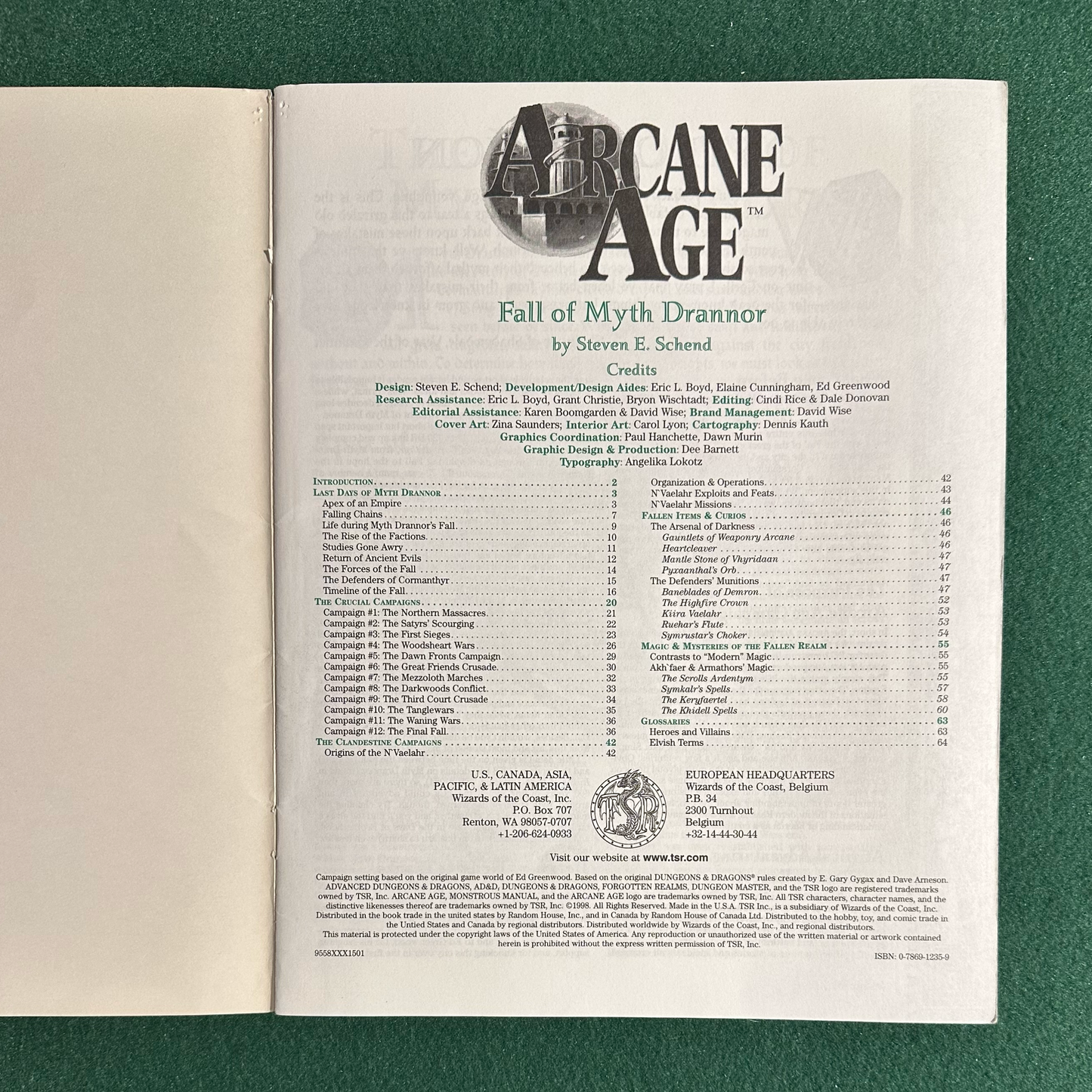 Vintage Advanced Dungeons & Dragons Adventure: The Fall of Myth Drannor