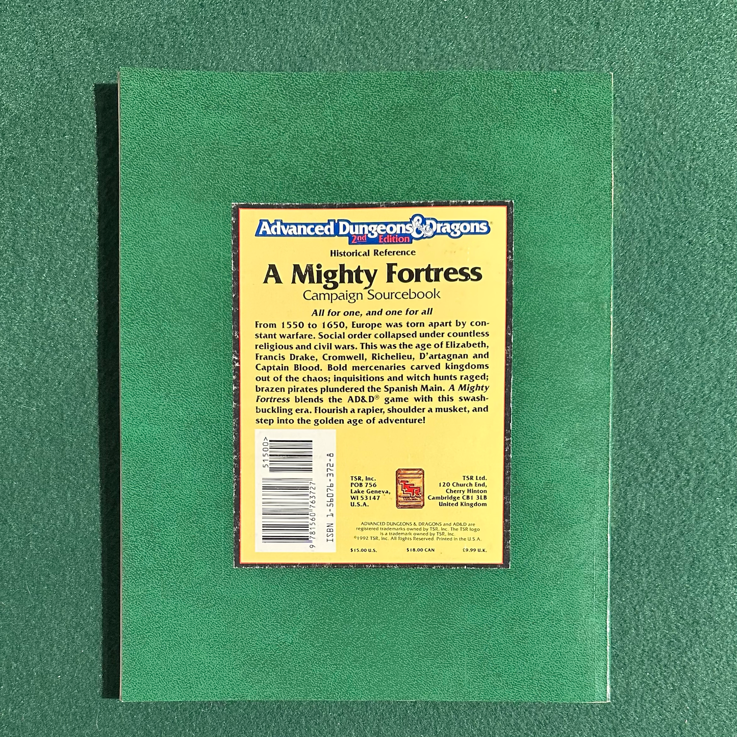 Vintage Dungeons & Dragons 2e Supplement: A Mighty Fortress w/Map