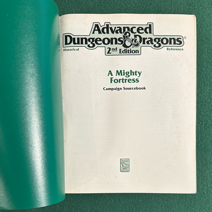 Vintage Dungeons & Dragons 2e Supplement: A Mighty Fortress w/Map