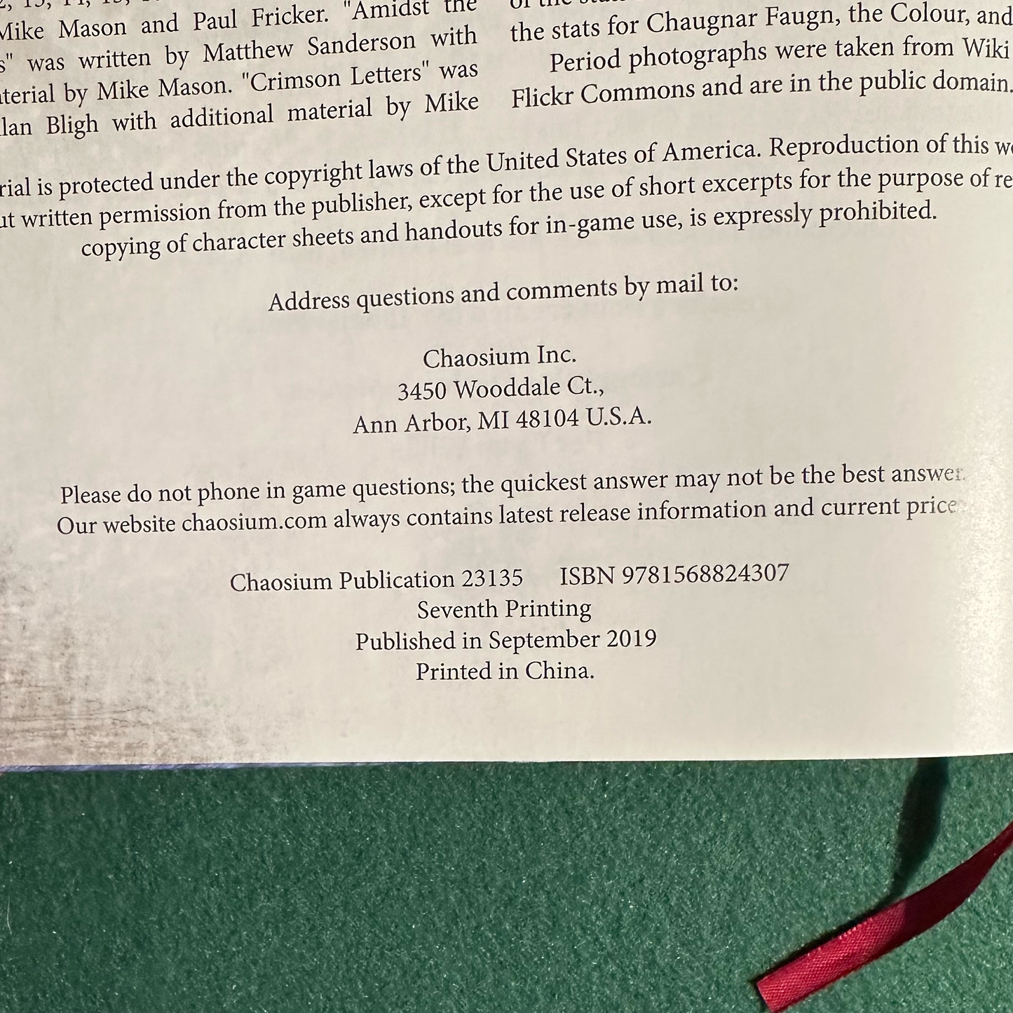 TTRPG Rulebook Hardback: Call of Cthulhu Keeper Rulebook 7th Edition