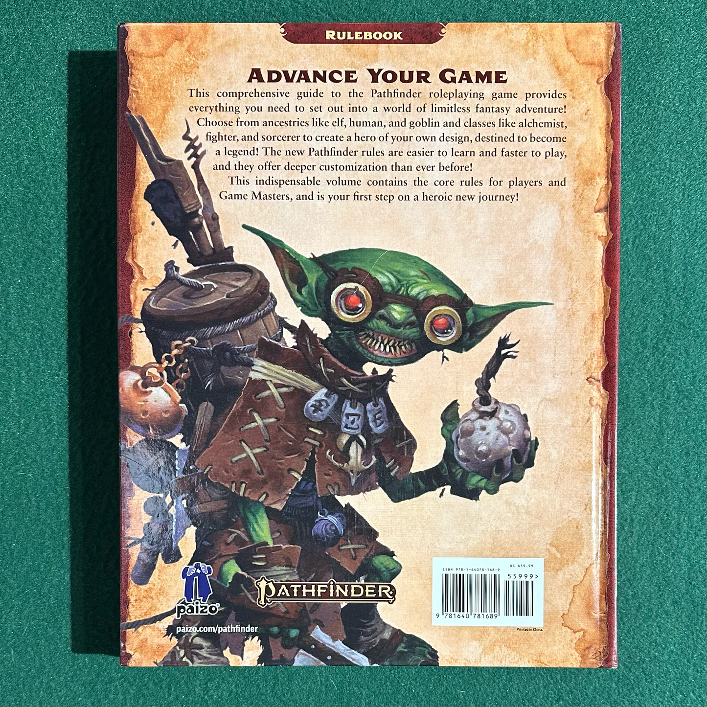 TTRPG Rulebook Hardback: Pathfinder 2nd Edition Core Rulebook