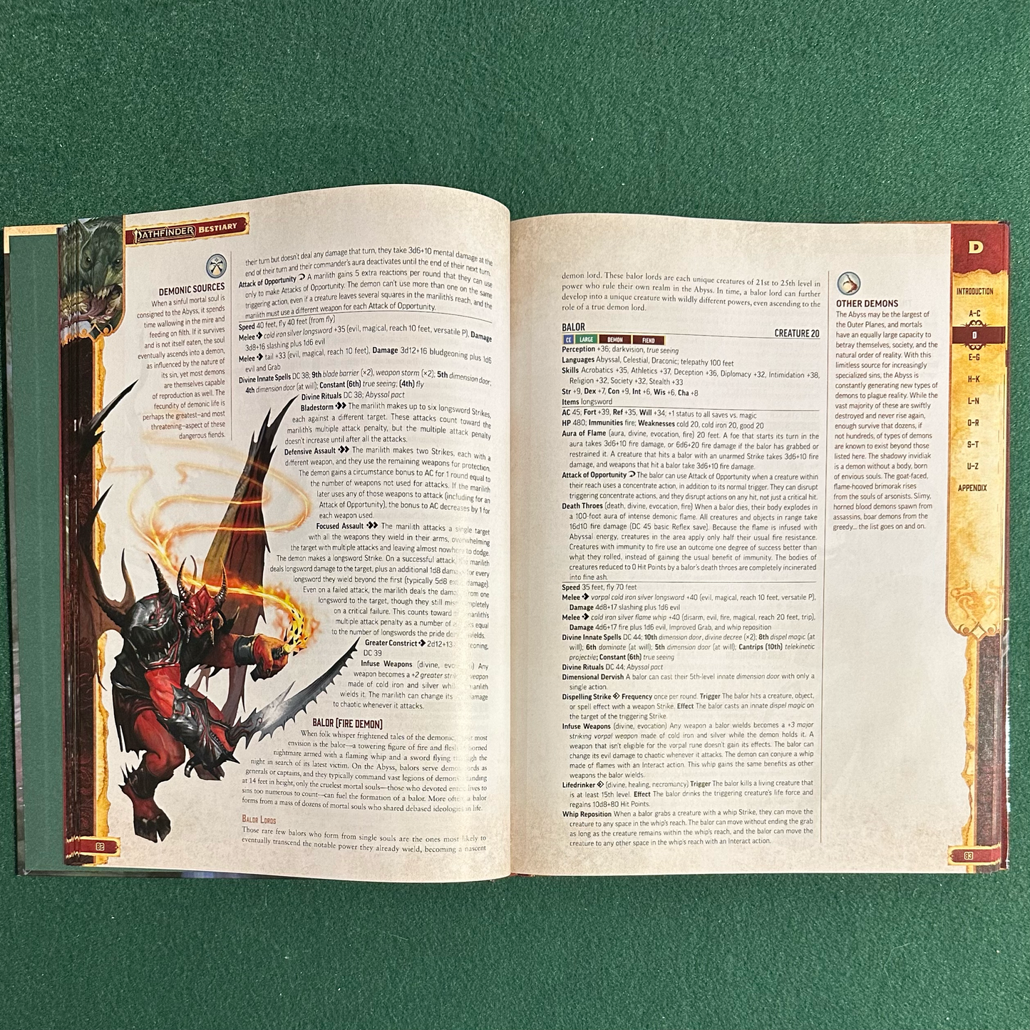 TTRPG Accessory Hardback: Pathfinder 2nd Edition Bestiary