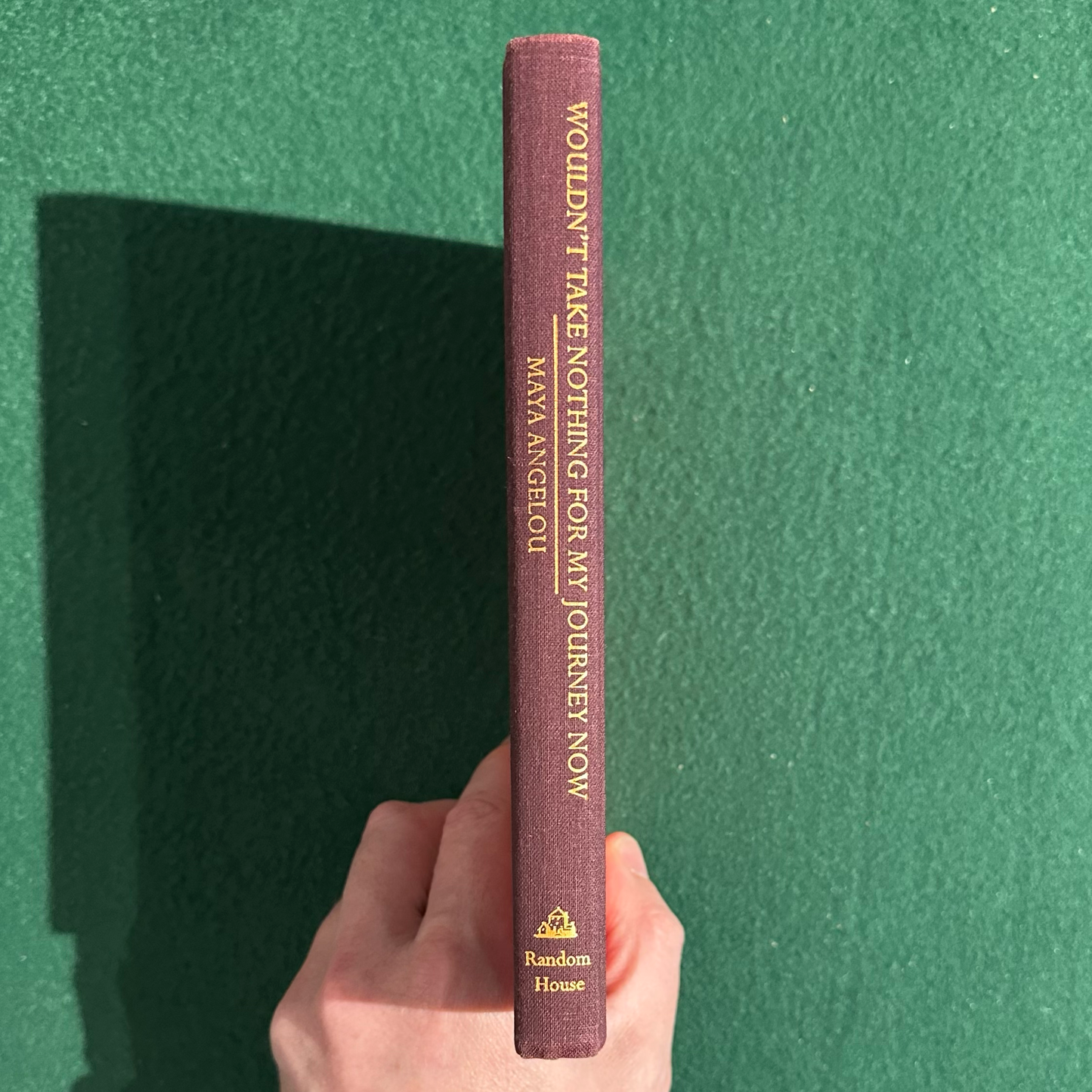 Vintage Fiction Hardback: Maya Angelou - Wouldn't Take Nothing For My Journey Now SIGNED FIRST EDITION