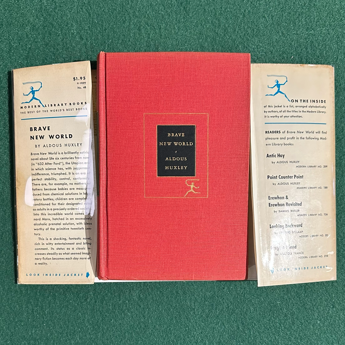 Vintage Fiction Hardback: Aldous Huxley - Brave New World MODERN LIBRARY 1946