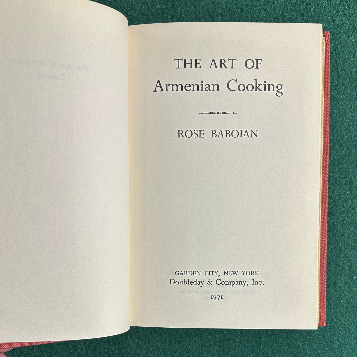 Vintage Cookbook Hardback: Rose Baboian - The Art of Armenian Cooking FIRST EDITION