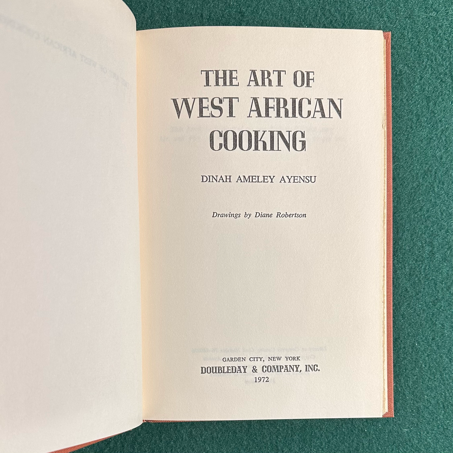 Vintage Cookbook Hardback: Dinah Ameley Ayensu - The Art of West African Cooking FIRST EDITION