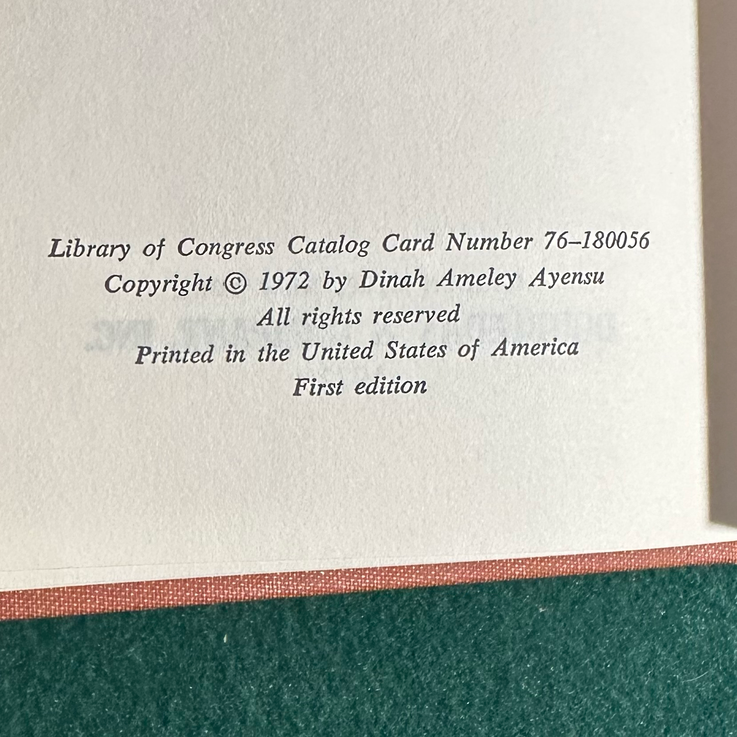 Vintage Cookbook Hardback: Dinah Ameley Ayensu - The Art of West African Cooking FIRST EDITION