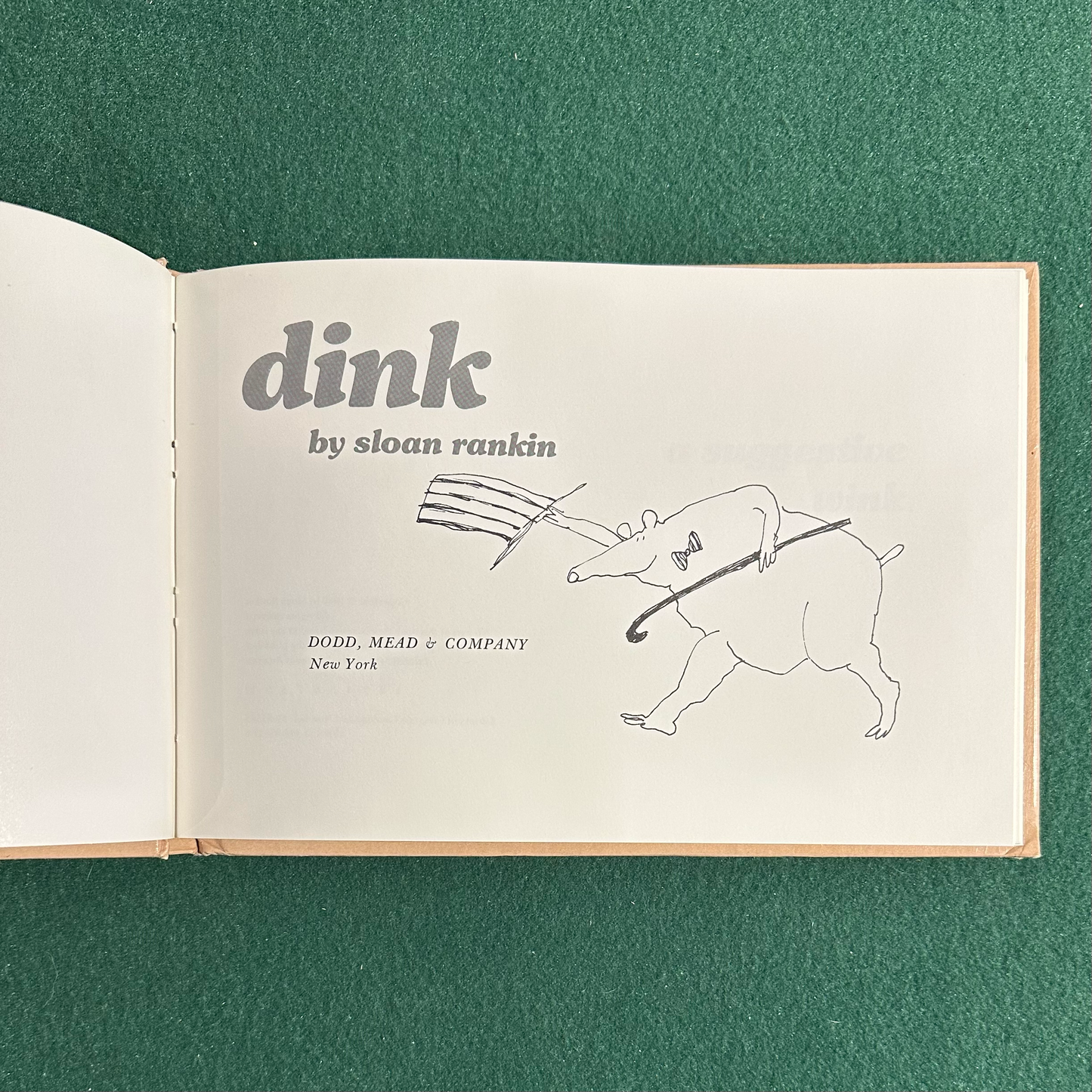 Vintage Children's Hardback: Sloan Rankin - Dink FIRST EDITION