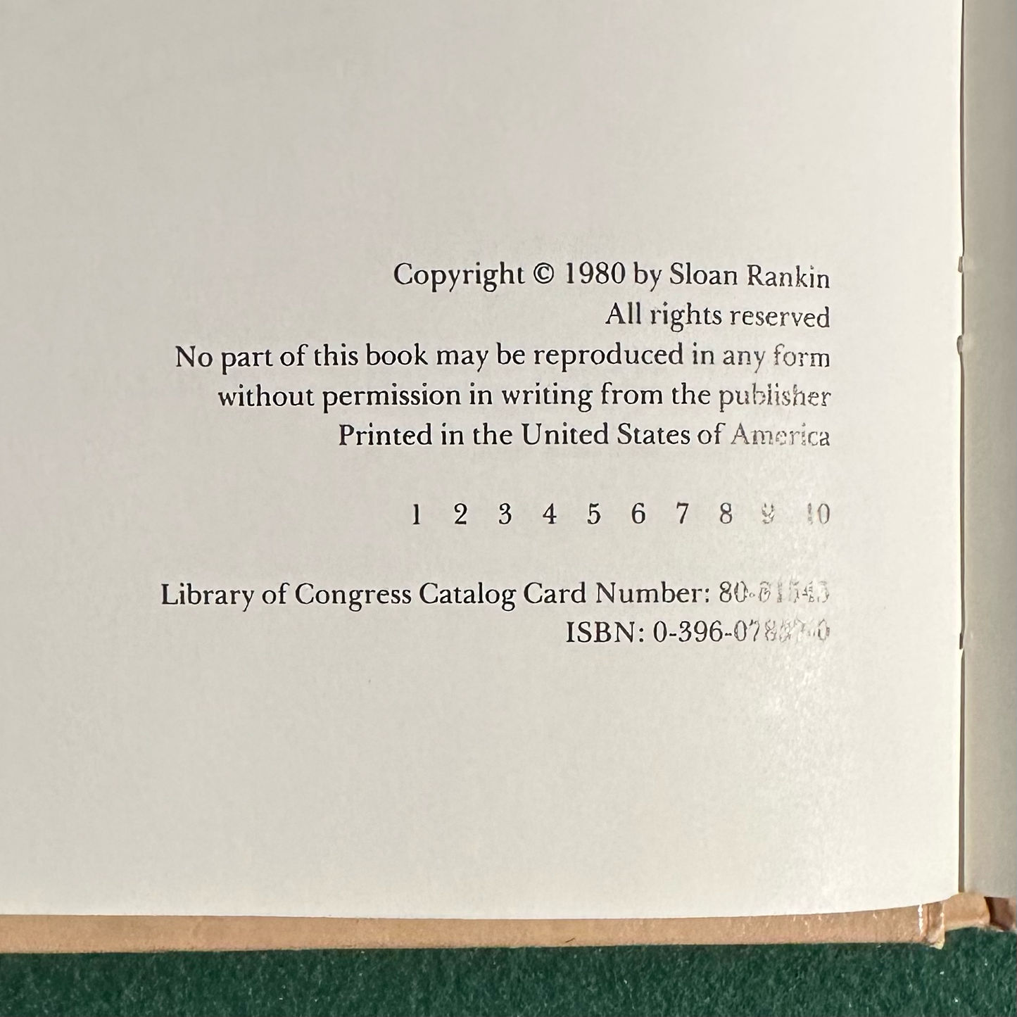 Vintage Children's Hardback: Sloan Rankin - Dink FIRST EDITION