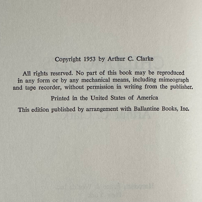 Vintage Sci-Fi Hardback: Arthur C Clarke - Childhood's End BCE