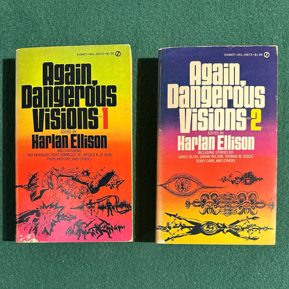 Vintage Sci-Fi Paperback: Again, Dangerous Visions 1 & 2, Edited by Harlan Ellison FIRST PRINTINGS