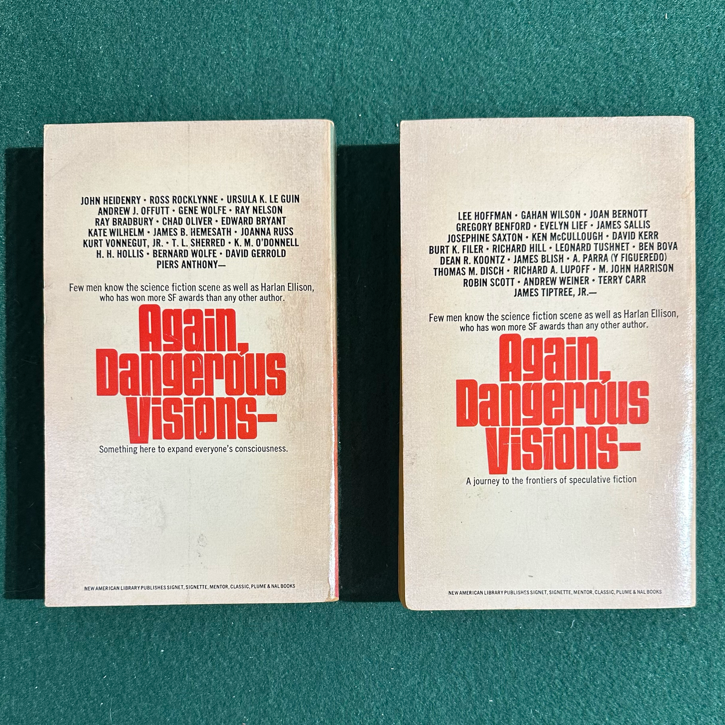 Vintage Sci-Fi Paperback: Again, Dangerous Visions 1 & 2, Edited by Harlan Ellison FIRST PRINTINGS