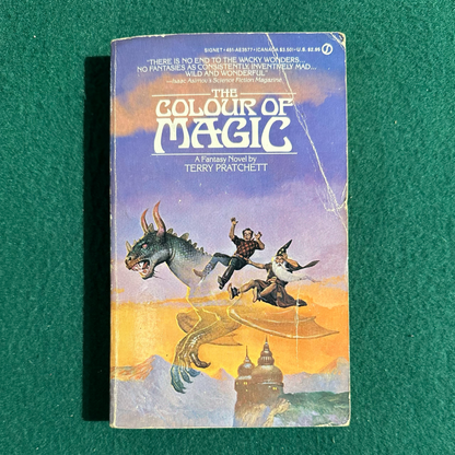 Vintage Fantasy Paperback: Terry Pratchett - The Colour of Magic THIRD PRINTING