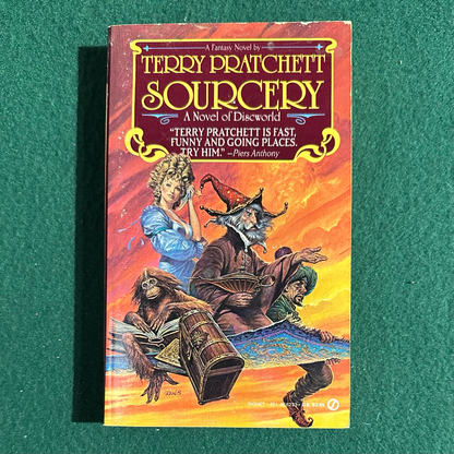 Vintage Fantasy Paperback: Terry Pratchett - Sourcery SECOND PRINTING