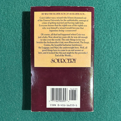 Vintage Fantasy Paperback: Terry Pratchett - Sourcery SECOND PRINTING