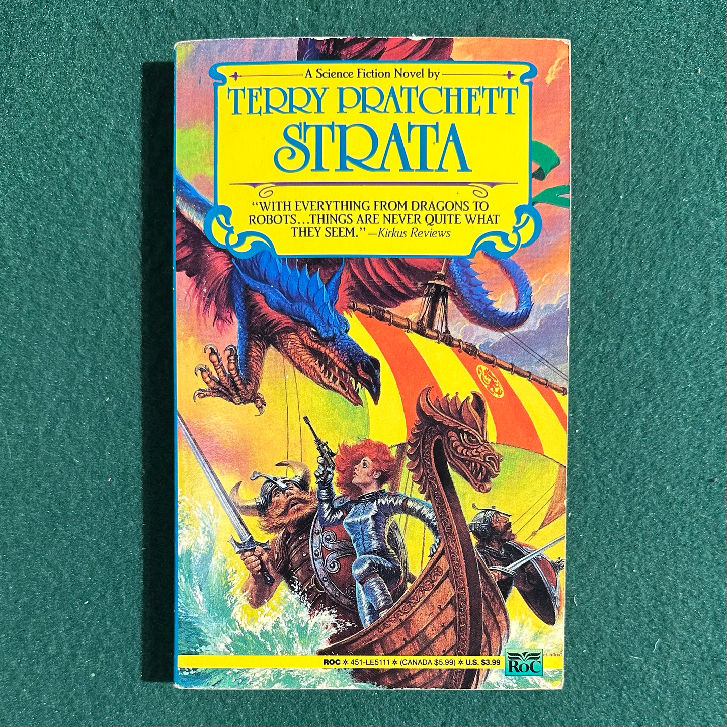 Vintage Fantasy Paperback: Terry Pratchett - Strata THIRD PRINTING