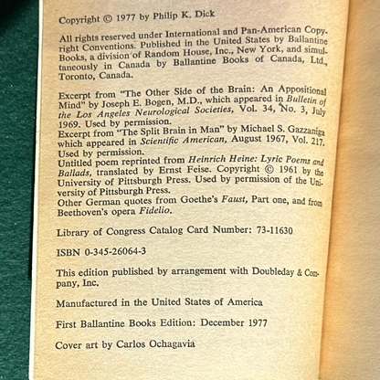 Vintage Sci-Fi Paperback: Philip K Dick - A Scanner Darkly FIRST PRINTING