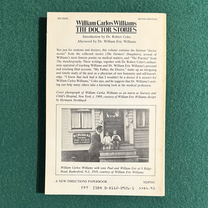 Vintage Fiction Paperback: William Carlos Williams - The Doctor Stories SECOND PRINTING
