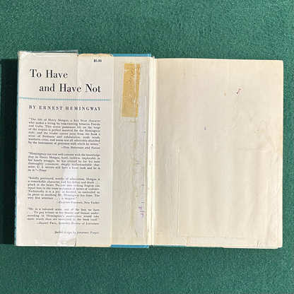 Vintage Fiction Hardback: Ernest Hemingway - To Have and Have Not